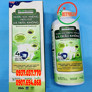 Nước súc miệng hữu cơ Lá Trầu Không
