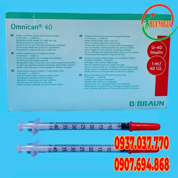 Ống tiêm Insulin Braun Omnican 40UI (nắp đỏ)