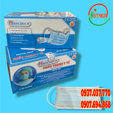 Khẩu trang xanh 3 lớp kháng khuẩn